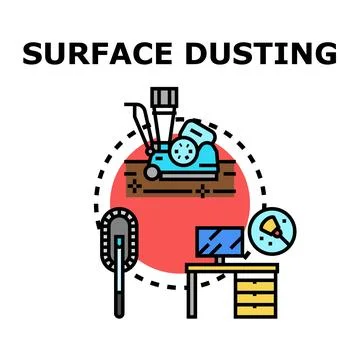 Surface dusting cleaning activity icon concept Stock Illustration