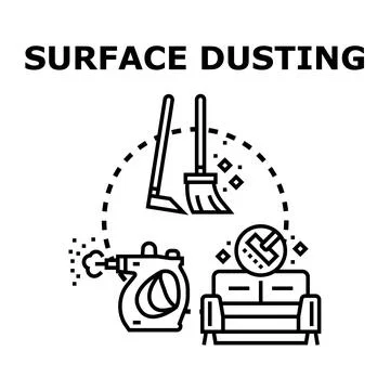 Surface dusting cleaning and hygiene service concept Stock Illustration