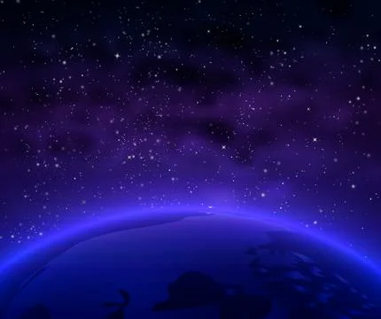 The surface of the Earth from space Stock Illustration