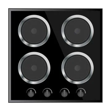 Surface for electric stove vector illustration isolated Stock Illustration