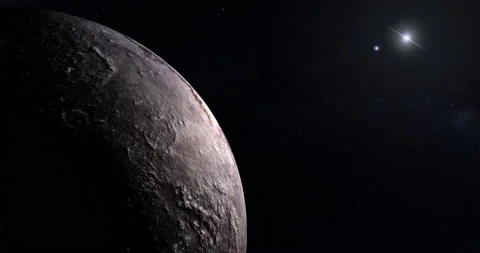 Surface of Exoplanet Proxima Centauri b with Alpha Centauri binary stars Stock Footage 237883295