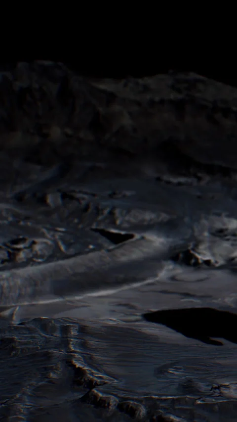 Surface features of the moon captured in low light conditions during the night Stock Footage 344962531