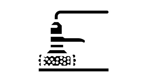 Surface finishing manufacturing engineer glyph icon animation Stock Footage 326744469