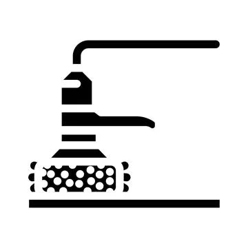 Surface finishing manufacturing engineer glyph icon vector illustration 스톡 일러스트