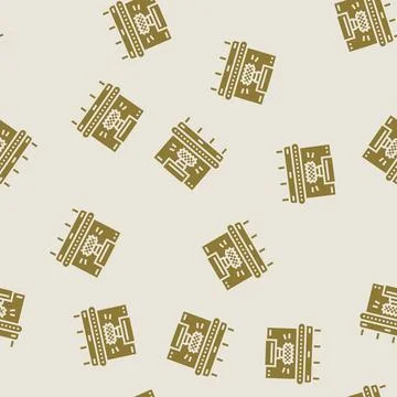 Surface finishing manufacturing engineer glyph seamless pattern Stock Illustration