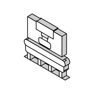 Surface finishing manufacturing engineer isometric icon vector illustration Stock Illustration
