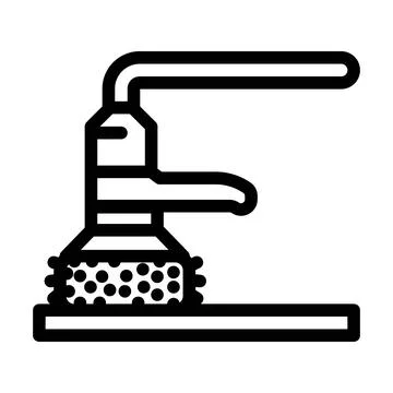 Surface finishing manufacturing engineer line icon vector illustration 스톡 일러스트