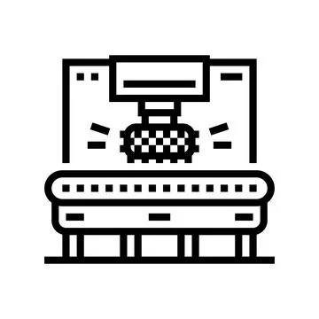 Surface finishing manufacturing engineer line icon vector illustration Illustrazione stock