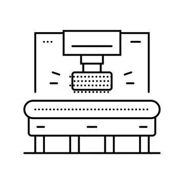 Surface finishing manufacturing engineer line icon vector illustration Stock Illustration