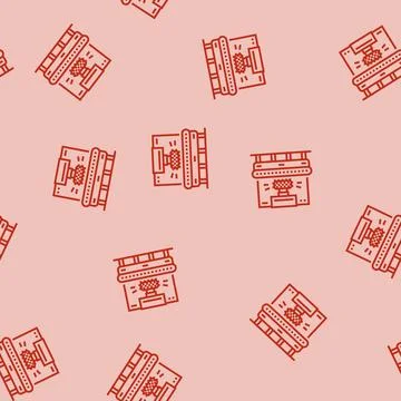 Surface finishing manufacturing engineer line seamless pattern Stock Illustration