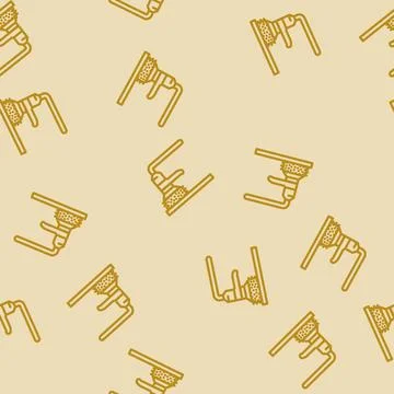 Surface finishing manufacturing engineer line vector seamless pattern Illustrazione stock