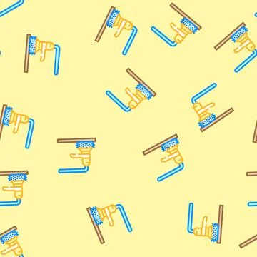 Surface finishing manufacturing engineer vector seamless pattern イラスト素材