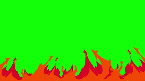 Surface of fire. Close-up immersion in the flames. Stock Footage 294868769