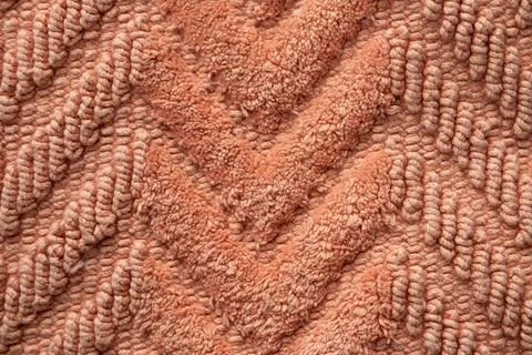 Surface of fleece pattern carpet with geometric ornament. 写真素材