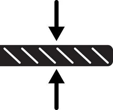 Surface gap icon on white background. thickness sign. flat style. Stock Illustration