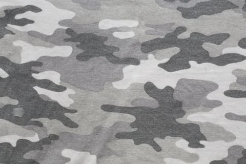 Surface of gray camo fabric Stock Photos