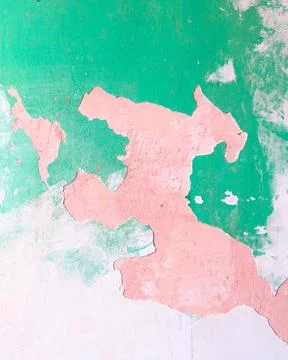 Surface grunge texture of damaged cracked plastered paint wall Stock Photos