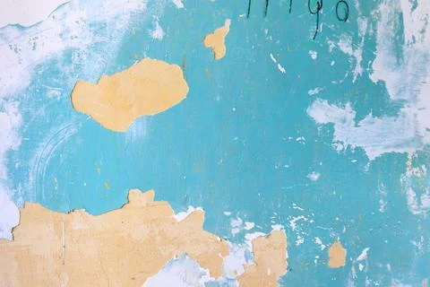 Surface grunge texture of damaged cracked plastered paint wall Stock Photos