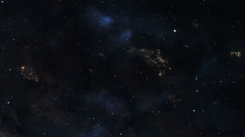 The surface of the hemisphere at night seen from space, the universe Stock Footage 152805275