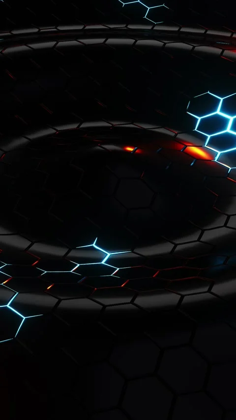 A surface of hexagons moving in waves. Vertical looped video Video stock 226371939