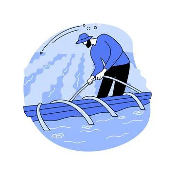 Surface irrigation systems isolated cartoon vector illustrations. Stockillustratie