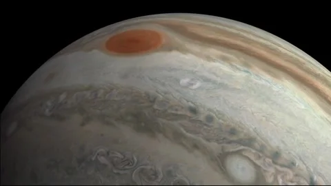 Surface of Jupiter focused on the famous Great Red Spot. 動画素材 277752275