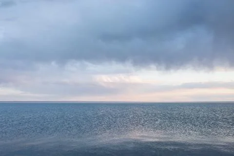 Surface of lake at cloudy day Stock Photos