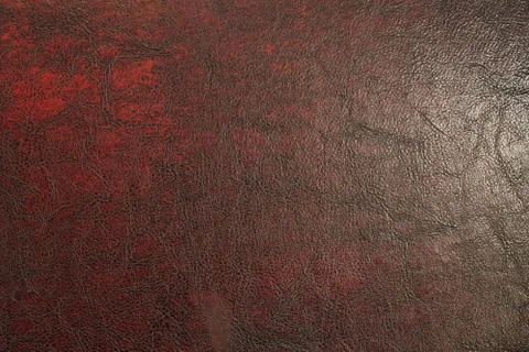 Surface of leatherette for textured background. Dark red colour. Foto stock