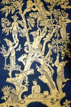 The surface of the literature of Thailand Stock Photos