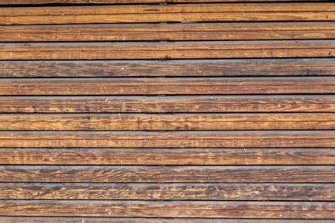 Surface made of older, slightly worn wooden slats Stock Photos