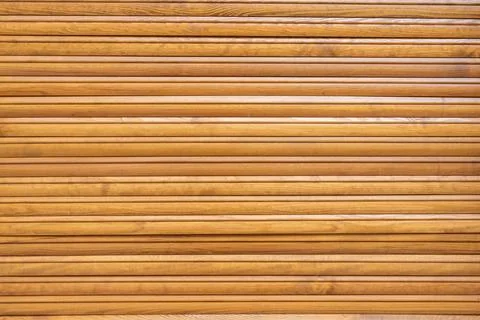 Surface made of well-preserved light wooden slats Stock Photos