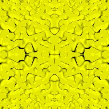 The surface is made of yellow gold with smooth depressions and damages.  Stock Illustration