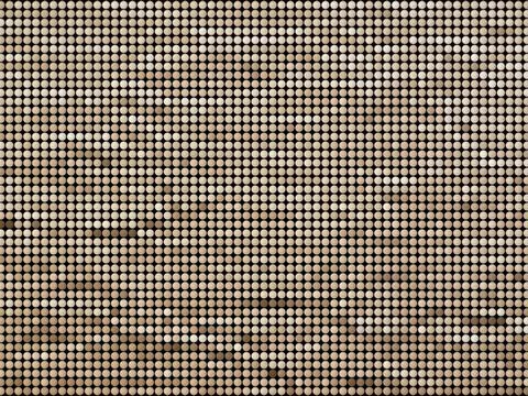 Surface of many small circles resembling a matrix Stock Photos