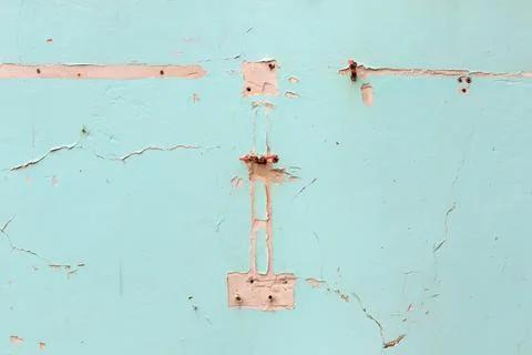 Surface material texture of weathered peeling paint on wall background Stock Photos