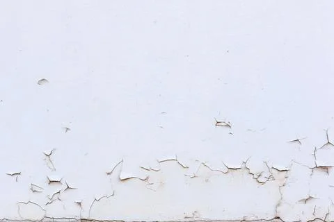 Surface material texture of weathered peeling white paint on wall background Stock Photos