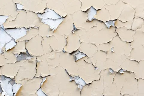 Surface material texture of weathered peeling paint on wall background Stock Photos