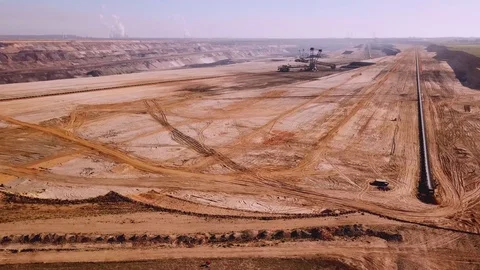 Surface Mining Brown Coal Stockbeeldmateriaal 97072766