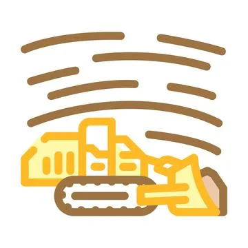 Surface mining color icon vector illustration Illustrazione stock
