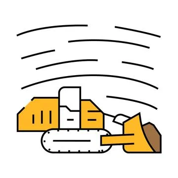 Surface mining icon color illustration Illustrazione stock