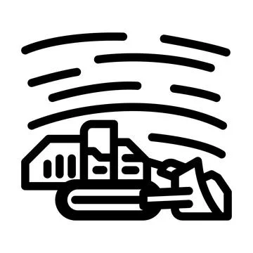 Surface mining line icon vector illustration 스톡 일러스트