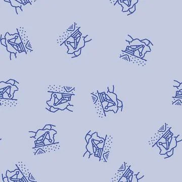 Surface mining line seamless pattern Illustrazione stock