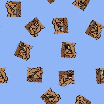 Surface mining vector seamless pattern Illustrazione stock