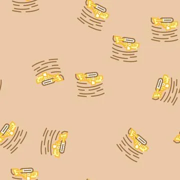 Surface mining vector seamless pattern 스톡 일러스트