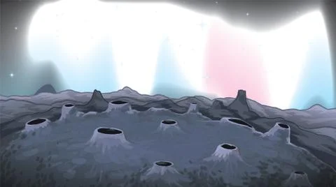 A surface of the moon background Stock Illustration