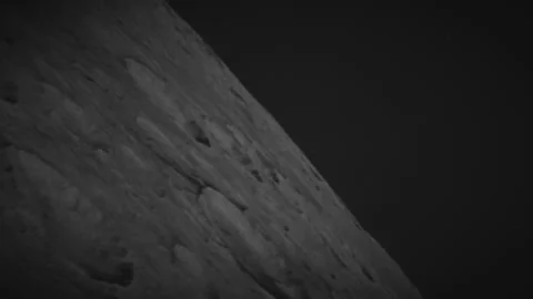 The surface of the moon with its rocky details carved into its surface Stock Footage 289775207