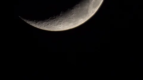Surface of the Moon, Real High Resolution 8K video, 7680X3840 - 1200mm lens Stock Footage 129529420