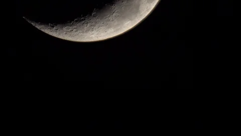 Surface of the Moon, Real Video, High Resolution 8K video, 7680X3840 Stock Footage 129529405