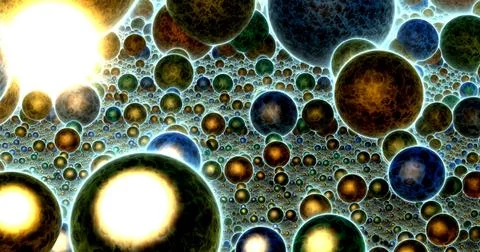 The surface of an multiverse Stock Illustration
