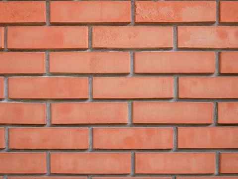 Surface of New Red Brick Wall Stock Photos