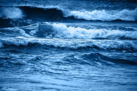 Surface ocean waves background. Stock Photos